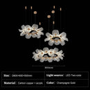 Ljojo Luxury Duplex Staircase Chandelier Designer French Flowers Pendant Light