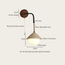 Ljojo LED Wall Sconce Lamp, Nordic Modern Design, Adjustable Yellow Travertine Light for Living Room