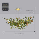 Ljojo Luxury Glass Gingko Leaf Chandelier for Home Decor