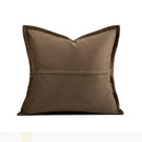 Ljojo Luxe Velvet Brown Coffee Pillowcase for Sofa & Living Room in Squre Shape