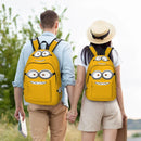 Ljojo Miniones Face Backpack for Kids - Fun & Kawaii Design