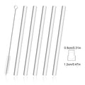 Ljojo 12mm Glass Straw Set for Bubble Tea Milk Smoothies Cocktails