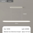Ljojo Modern LED Pendant Light Wood Grain/White/Black Chandelier for Dining Kitchen Living Room