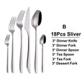 Ljojo 21-Piece Stainless Steel Cutlery Set - Mirror Finish Elegant Tableware