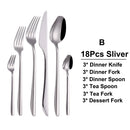 Ljojo 21-Piece Stainless Steel Cutlery Set - Mirror Finish Elegant Tableware
