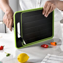 Ljojo 4-in-1 Black Double-sided Chopping Board with Knife - Kitchen Accessory