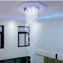 Ljojo LED Spiral Crystal Chandelier for Modern Living Room & Hotel Hall