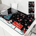 Christmas Santa Tree Non-Slip Drying Mat for Kitchen - Ljojo Tableware Absorbent Placemat