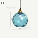 Modern Glass Chandelier Led Pendant Light - Colorful Nordic Hanging Lamp by Ljojo
