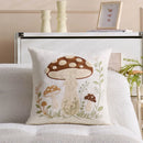 Embroidered Floral Rabbit Pillow Cover Ljojo 18x18inch White Pink Green