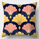 Ljojo Maple Leaf Checkered Printed Sofa Pillow Cover Set, 17.7" x 17.7", Home Decor