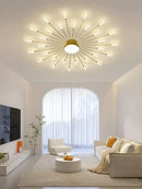 Gold Nordic Round LED Ceiling Chandelier Modern Minimalist Pendant Lamp for Home by Ljojo