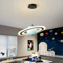 Children Planet Pendant Lamp Acrylic Saturn LED Light for Boy Room Bedroom Kitchen by Ljojo