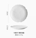 Ljojo 10-Inch Ceramic High-End Soup Bowl White Tableware - Multipurpose Shallow Bowl