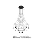 Nordic Staircase Wireflow LED Pendant Lights Chandelier for Living Room by Ljojo