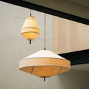 Wabi Sabi Japanese Fabric Pendant Light Minimalist Chandelier for Home Decor by Ljojo