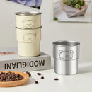 Ljojo Little Bear Stainless Steel Coffee Cup with Wooden Pad