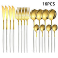 Ljojo 16-Piece Stainless Steel Tableware Set for Home, Hotel, and Restaurant