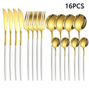 Ljojo 16-Piece Stainless Steel Tableware Set for Home, Hotel, and Restaurant