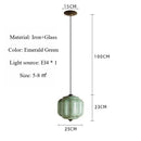 French Retro Pendant Glass Chandelier LED Artistic Lighting Fixture for Bedroom by Ljojo