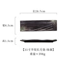 Ljojo 11 inch Ceramic Sushi Plate Saury Barbecue Sashimi Plate Square Tableware
