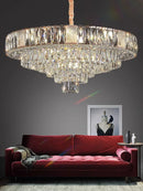 Nordic Luxury Clear Crystal Chandelier Hanging Lamps Dining Table - Ljojo