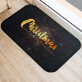 Ljojo Merry & Happy Year Door Mat: Golden Black Letter Print, Non-Slip Floor