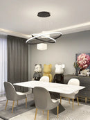 Ljojo LED Chandelier for Living Room Kitchen Indoor Lighting - Modern White Lustres Chandeliers
