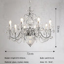 French Chandelier Europe Villa Candle E14 Pendant Light Luxury Chrome for Ljojo