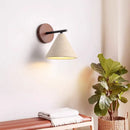 Ljojo LED Wall Lamp Switch Bedroom Yellow Travertine Stone Black Iron Zen Light