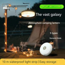 Ljojo 10M Waterproof LED Camping Light Strip for Outdoor Atmosphere Decoration