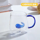 Ljojo 3D Cartoon Animal Glass Cup - Cute Single Layer Cup for Water, Coffee, Juice
