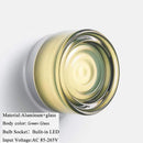 Round Glass LED Wall Lamp Sconce Light for Bedroom Living Room by Ljojo