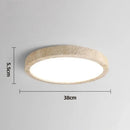 Wabi Sabi Yellow Travertine Ceiling Lamp by Ljojo - Natural Stone Circular Light