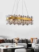 Ljojo Luxury Crystal LED Pendant Chandelier for Living Room Decor