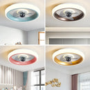 Ljojo 50CM Ceiling Fans Light: Bedroom Living Room Silent Fans Lighting Low Floor Fan Lamp