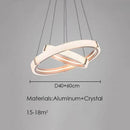 Ljojo Luxury Acrylic LED Pendant Chandelier for Home Decor