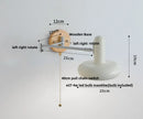 Ljojo LED Wall Sconce Light Rotate Pull Chain Switch Wood Base Bedside Lamp