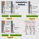 Ljojo 5cm LED Aluminium Profile Baseboard for Linear Lamp Wall Skirting Channel