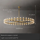 Ljojo Luxury Gold Chandeliers for Living Room in America with Glass Crystals and LED Lighting