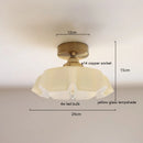 Ljojo Milky Yellow Glass LED Pendant Lights - Copper Nordic Hanging Lamp