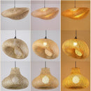 Natural Wicker Rattan Pendant Light Hand Knit Braided Ceiling Lamp by Ljojo