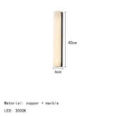High-End Full-Copper Marble Wall Lamp for Living Room by Ljojo