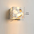 Ljojo LED Wall Light: Japanese Style, Waterproof, Terrazzo Fixture for Bedroom, Balcony, Hallway