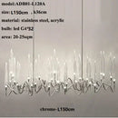 Ljojo Luxe Crystal Chandelier: Elegant Nordic Office & Living Room Pendant Lamp