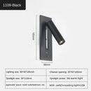 Ljojo LED Wall Light with Switch and USB Charging - Bedroom Reading Lamp