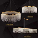 Nordic K9 Crystal Chandelier - All-Gold Led Round Ceiling Lamp - High-Quality Home Decor - Ljojo