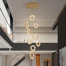 Ljojo LED Crystal Chandelier Ceiling Lamp for Modern Indoor Living Room Lighting