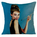 Audrey Hepburn Plush Cushion Cover by Ljojo - Home Decor Sofa Pillow Cover