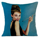 Audrey Hepburn Plush Cushion Cover by Ljojo - Home Decor Sofa Pillow Cover